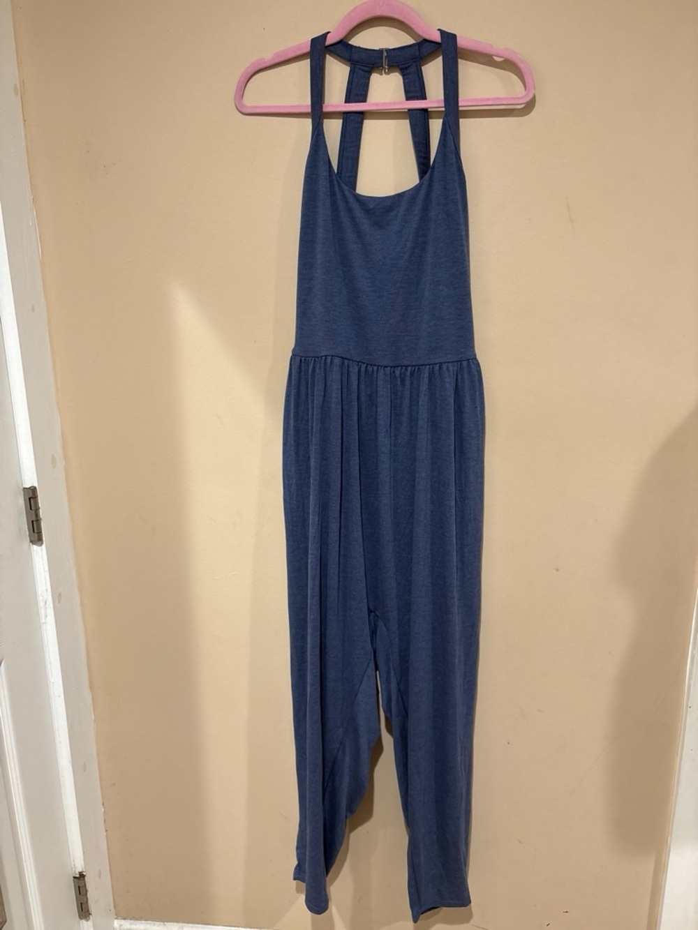 HALARA Navy Blue Sleeveless  One-Piece Romper